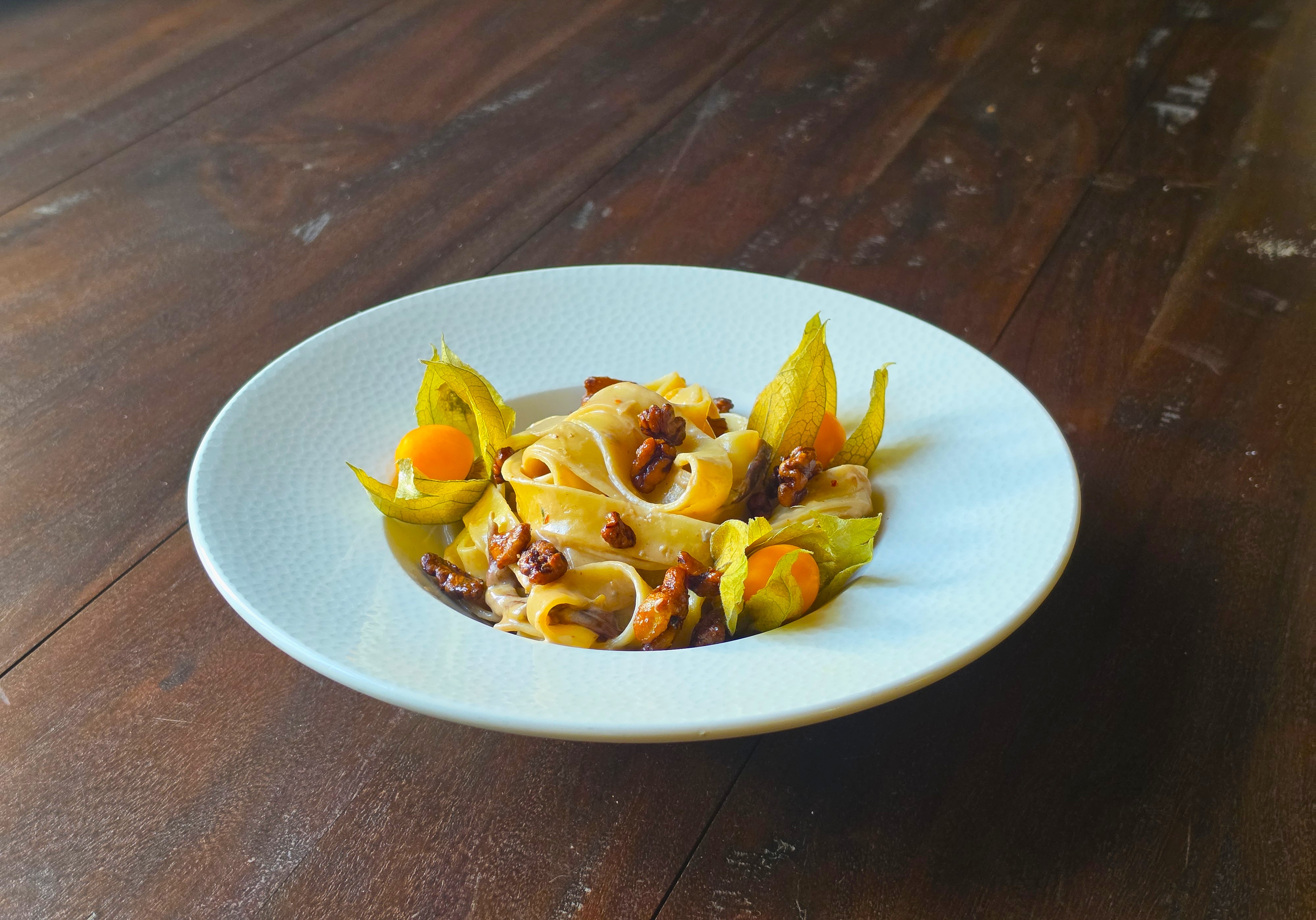Tagliatelle ze śliwką